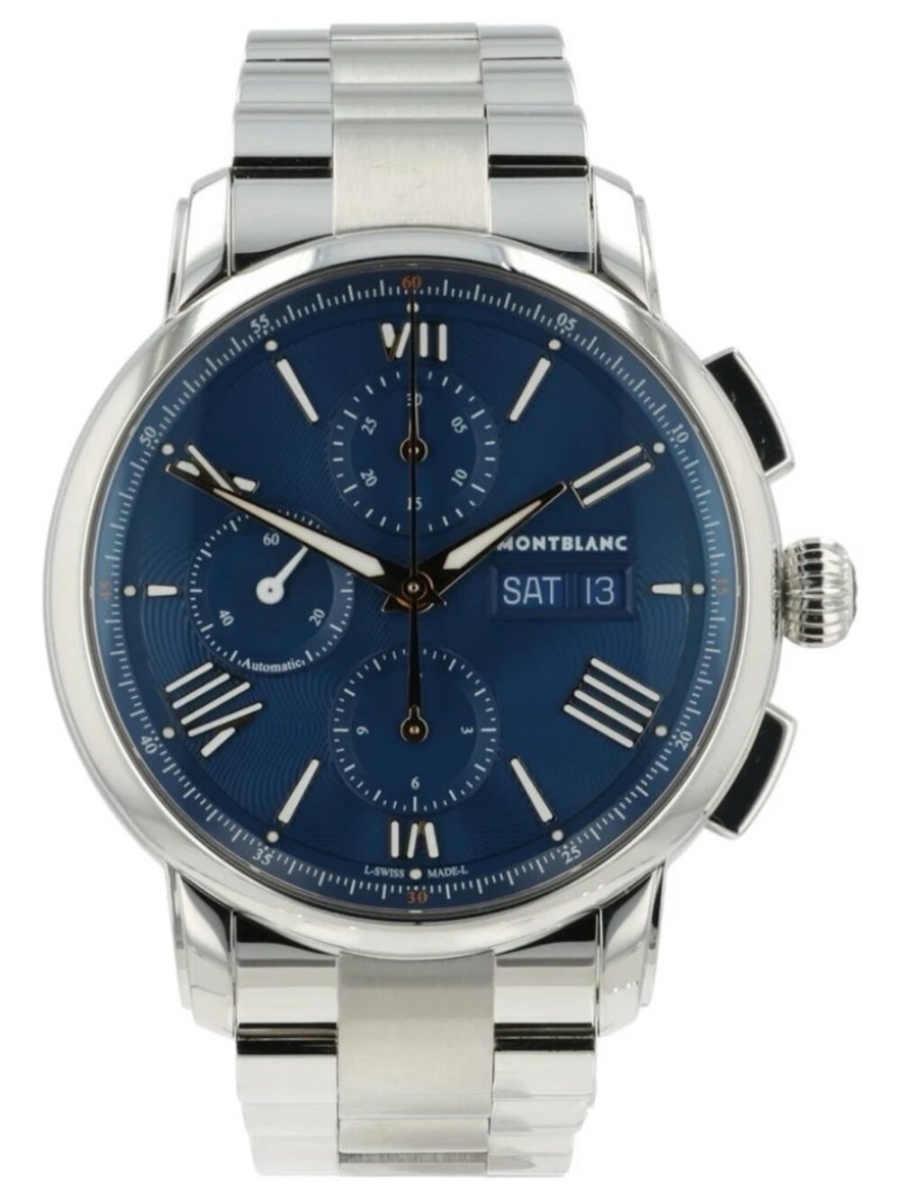 Montblanc Star Legacy Blue Dial Stainless Steel 42mm Automatic Mens Watch